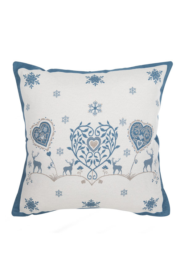 poduszka-ozdobna-wloska-Fassa włoska poduszka ozdobna w kolorze niebieskim